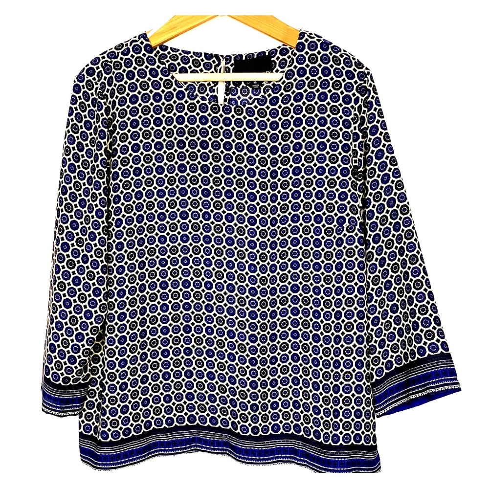 CYNTHIA ROWLEY Beautiful Printed Silky Blouse